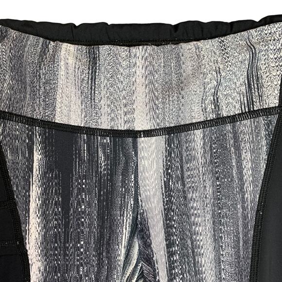 Nux Leggings Womens Gray Black Colorblock Low Rise Pull-On Stretch Side Pocket - Picture 4 of 8